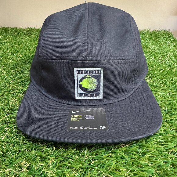 Nike Court Tennis AW84 Challenge Cap Agassi Sampras Hat Black CW6430-010 NEW - Picture 1 of 9